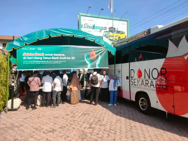 HUT ke-52 PT Bank Aceh Syariah Bireuen Sumbang 146 Kantong Darah. Foto: Dok. Fakhrurrazi/ NOA.co.id