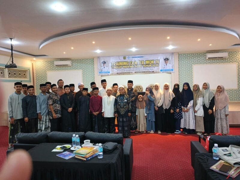 Suasana Pentutupan TC dan Seleksi MQK IV  Tingkat Prov Aceh, 15 Agustus 2025 di Al Hanifi Hotel. Foto: Dok. Disdik Dayah Kota Banda Aceh