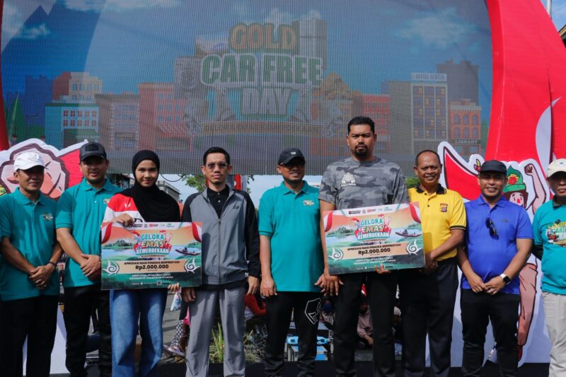 Pemkab Aceh Barat dan Pegadaian Kolaborasi Gelar Car Free Day di Meulaboh. Foto: Dok. Diskominsa Aceh Barat