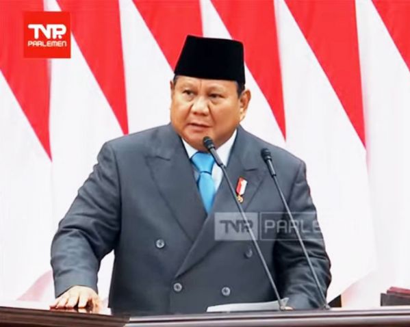 Presiden Prabowo saat Pidato Kenegaraan di Gedung MPR/DPR/DPD, Jakarta, Jumat (15/8/2025). (Foto : Ist).