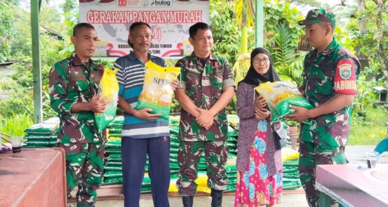 Kodim 0115/Simeulue dan Bulog Gelar Gerakan Pangan Murah di Simeulue Timur dan Teupah Tengah. Foto:Dok. Argam/Noa.co.id.