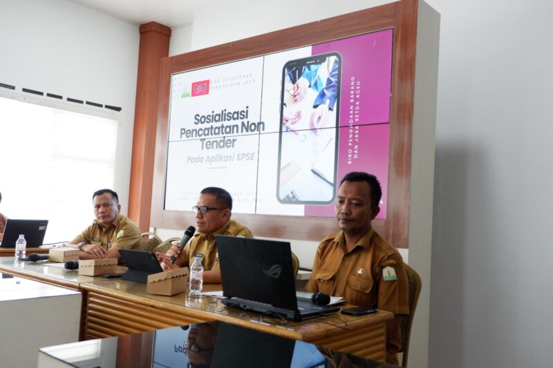 Biro PBJ Setda Aceh Gelar Sosialisasi dan Pendampingan Pencatatan Non Tender di SPSE. Foto: Dok. Biro PBJ Setda Aceh