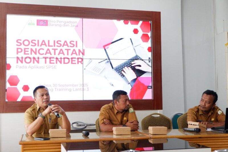 Biro PBJ Setda Aceh Gelar Sosialisasi Pencatatan Non-Tender. Foto: Dok. Biro PBJ Setda Aceh