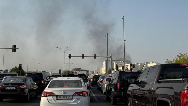 Militer Israel menyerang ibu kota Qatar, Doha (Ibraheem Abu Mustafa/Reuters)