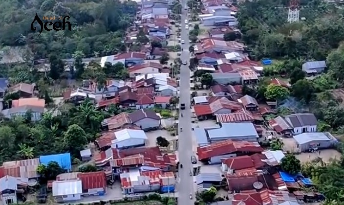 Penampakan dari udara Desa Wisata Lampahan. dok. Ist