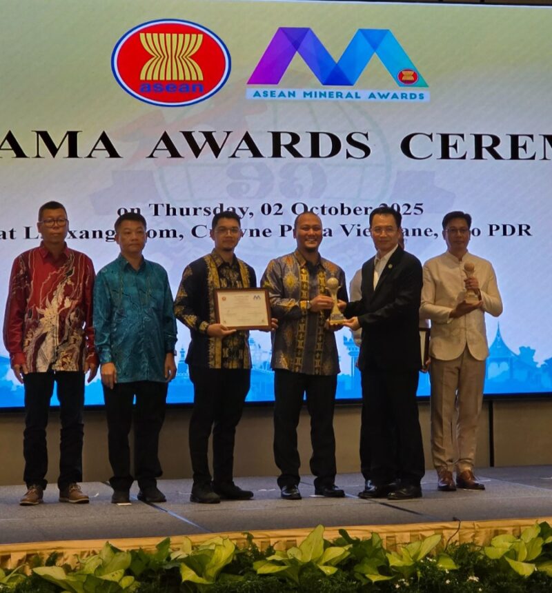 Solusi Bangun Andalas Raih 1st Runner Up ASEAN Mineral Awards 2025. Foto: Dok. PT. SBA