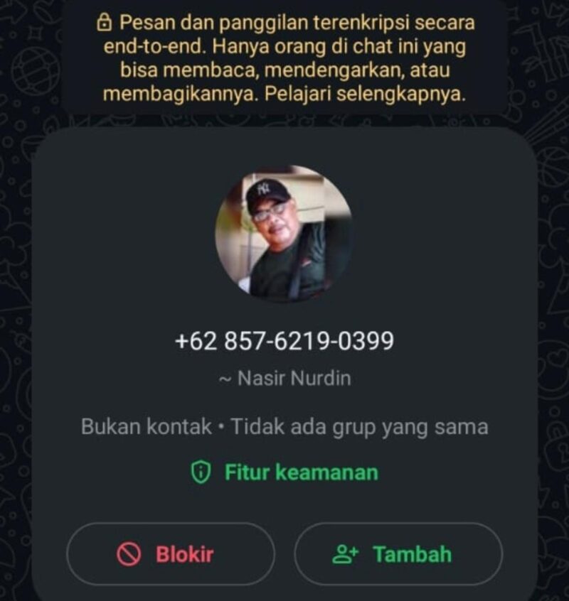 Waspada! Modus Penipuan Catut Nama Ketua PWI Aceh, Begini Kronologinya. Foto: Dok. Hasil Tangkapan Layar