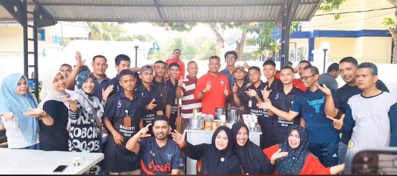 Barista Binaan Dinsos Aceh Meriahkan Jum’at Sehat ASN. Foto: Dok. Dinsos Aceh