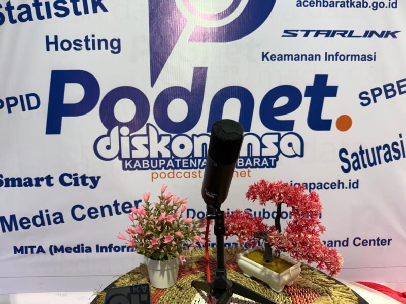 HUT Meulaboh dan PKAB 2025, Diskominsa Sediakan Layanan Internet Gratis dan Podcast Interaktif. Foto: Dok. Diskominsa Aceh Barat