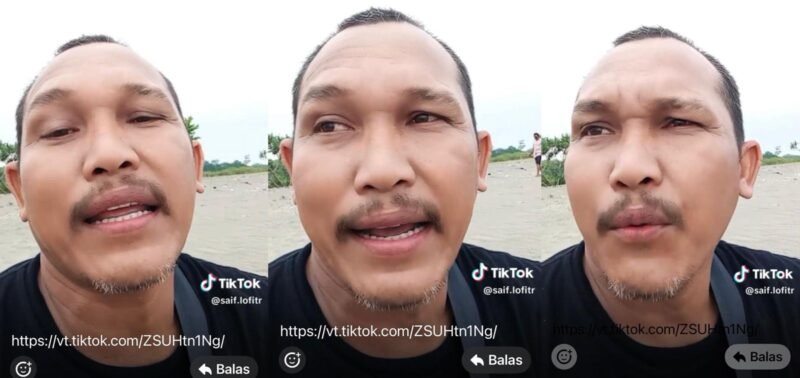 Sosok yang diyakini pemilik akun TikTok Saif Lofirt yang menuduh profesi wartawan tak bisa dipercaya. Foto: Tangkapan layar.