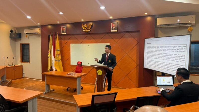 Tubagus Rekayasa Kamal Djunaedi, mahasiswa Program Doktor Ilmu Hukum angkatan ke-28, yang juga merupakan anggota Kepolisian Republik Indonesia (Polri).