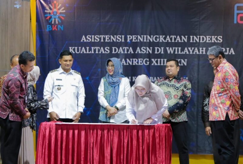 Kegiatan Asistensi Peningkatan Indeks Kualitas Data ASN di wilayah kerja Kanreg XIII BKN, yang berlangsung di Aula Balai Kota Banda Aceh, Rabu (29/10/2025). Foto: Dok. Humas Pemko Banda Aceh