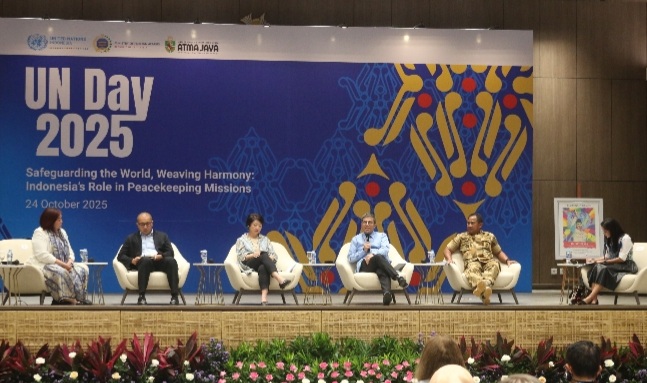 Kementerian Luar Negeri Republik Indonesia bersama Perserikatan Bangsa-Bangsa di Indonesia saat  memperingati 75 tahun keanggotaan Indonesia di PBB dan 80 tahun berdirinya PBB, Jakarta, (24/10/2025). (Foto : NOA.co.id/HO-UNIC Indonesia).