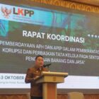 Asisten Deputi Koordinasi Penegakan Hukum Kemenko Polkam, Dwi Agus Prianto saat Koordinasi Pemberdayaan APH dan APIP dalam Pemberantasan Korupsi pada Sektor Pengadaan Barang dan Jasa, Surabaya, Jumat (3/10/2025). (Foto : NOA.co.id/HO-Kemenko Polkam RI).
