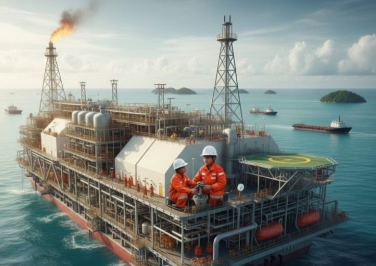 Proyek pengembangan gas raksasa di perairan Aceh yang digarap oleh Mubadala Energy bersama SKK Migas. (Foto : Ilustrasi).