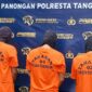 Oknum aparatur sipil negara (ASN) Pemkab Tangerang yang diringkus Polresta Tangerang akibat menyalahgunakan dan mengedarkan narkoba jenis ganja hingga ke Pulau Bali, Kamis (6/11/2025). (Foto: RRI/Saadatuddaraen)
