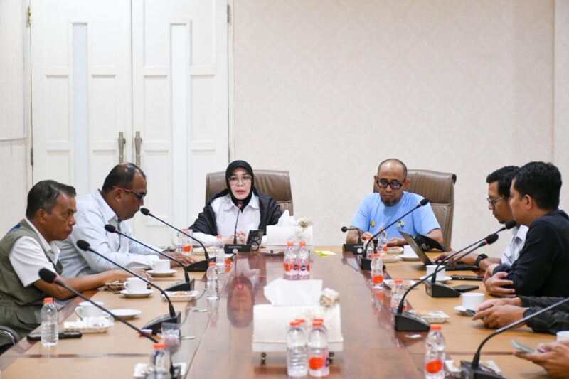 Wali Kota Banda Aceh Illiza Sa’aduddin Djamal bersama Tim Pusdatin BNPB meninjau rencana pemasangan Early Warning System banjir di Banda Aceh, Rabu (26/11/2025). Foto: Dok. Prokopim Kota Banda Aceh