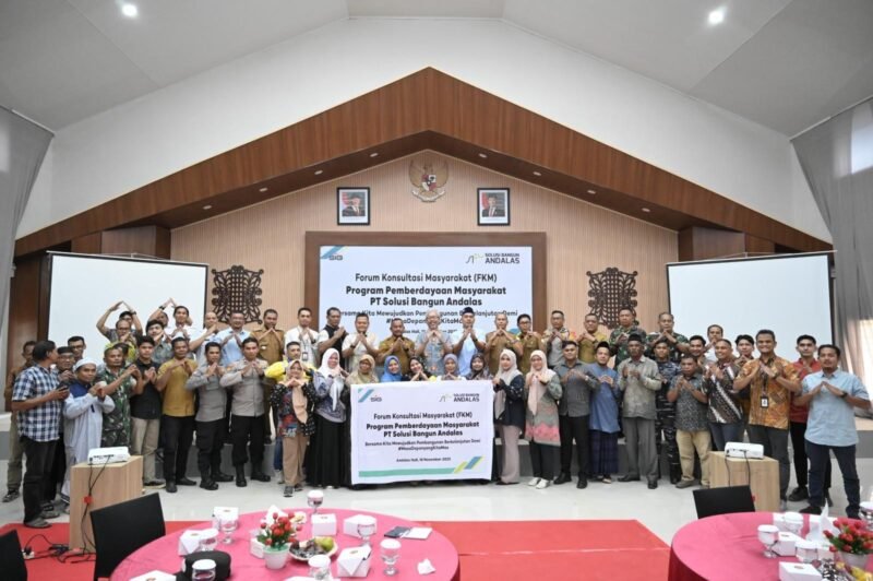 PT Solusi Bangun Andalas menggelar Forum Konsultasi Masyarakat (FKM) 2025 di Andalas Hall, 18 November 2025. Foto: Dok. Istimewa