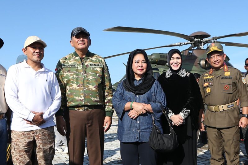 Wali Kota Banda Aceh Illiza Sa’aduddin Djamal bersama jajaran pejabat pusat meninjau lokasi banjir di Pidie Jaya, Sabtu (29/11/2025). Foto: Dok. Istimewa