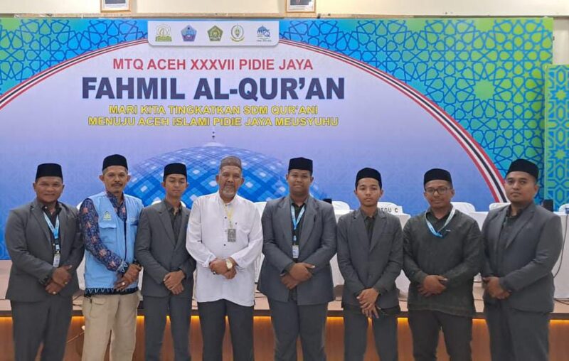 Tim Fahmil Quran putra dan putri Kota Banda Aceh berhasil lolos ke babak final MTQ ke-37 Provinsi Aceh di Pidie Jaya. Foto: Dok. Diskominfo Kota Banda Aceh.