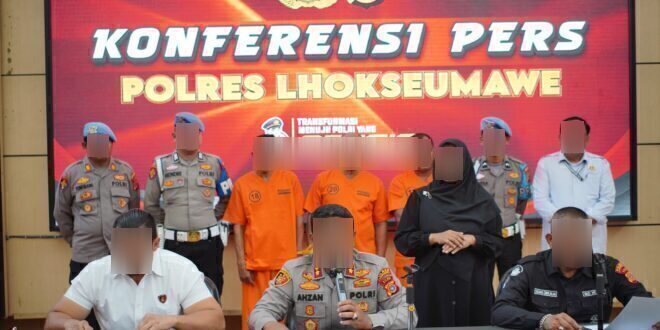 Jajaran Satreskrim Polres Lhokseumawe berhasil mengungkap sindikat pencurian rokok lintas provinsi yang telah beraksi di tujuh wilayah Aceh dan Sumatera Utara, Kapolres Lhokseumawe menggelar konferensi pers, Senin, 10 November 2025. dok. Istimewa