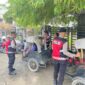 Personel Polres Lhokseumawe melaksanakan patroli presisi dengan menyusuri kawasan pusat kota Lhokseumawe, Sabtu (14/11/2025) siang. Dok. Polres Lhokseumawe