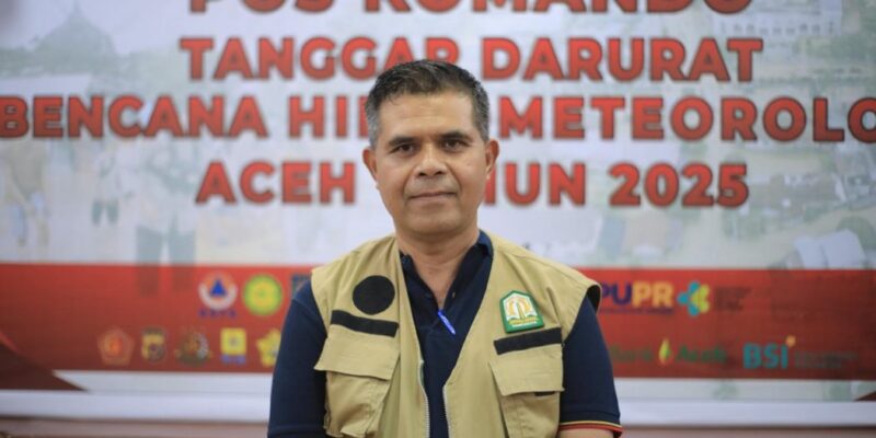 Juru Bicara Pos Komando Tanggap Darurat Bencana Hidrometeorologi Aceh 2025, Murthalamuddin, S.Pd, MSP. Foto: Biro Adpim Setda Aceh 