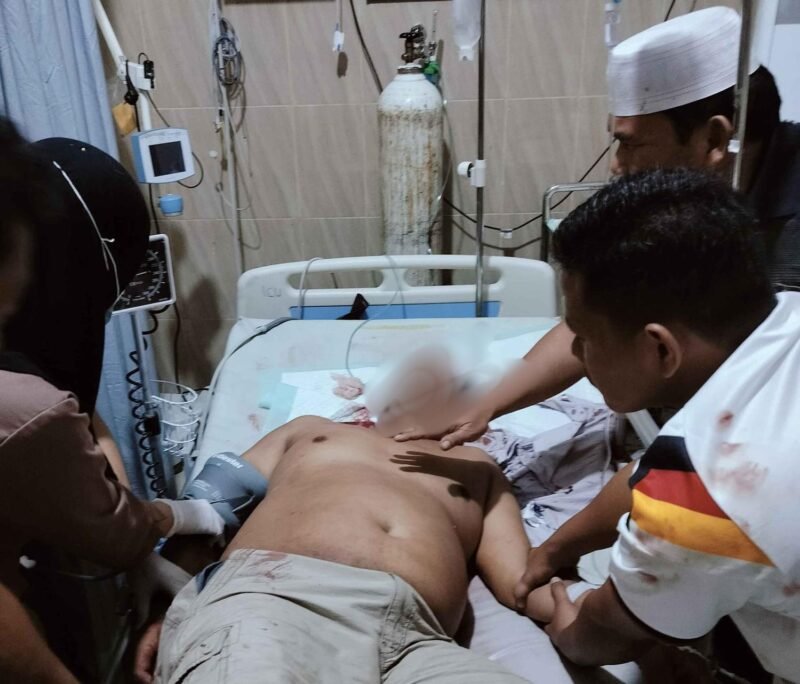 Salah satu korban Kritis akibat Penganiayaan yang terjadi di desa saragih, kecamatan manduamas,Tapanuli tengah, provinsi sumatra utara. (Foto : Ist).