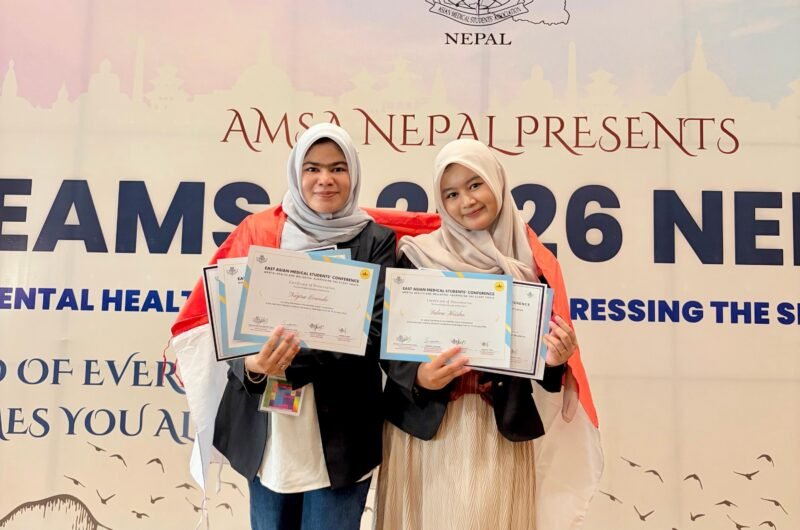 Mahasiswa FK USK Raih Juara I Scientific Poster EAMSC 2026 di Nepal. Foto. Dok. Teukunizar/NOA.co.id