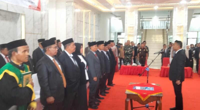 Prosesi pelantikan dan sumpah pejabat eselon II di Lingkungan Pemkab Abdya. Foto. Dok. Teukunizar/NOA.co.id