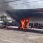 SPBU Kota Sigli terbakar pada Jumat (23/1/2026) sekira pukul 10.15 WIB, (Foto.Amir Sagita.NOA.co.id).