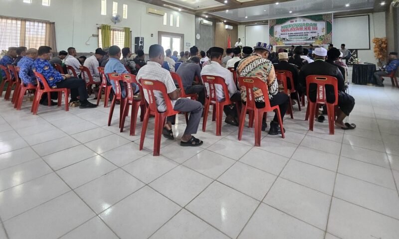 Musyawarah Wilayah (Muswil) III MUNA Aceh Jaya menjadi ajang konsolidasi penting bagi para ulama dan tokoh masyarakat, Kamis (12/2/2026). Foto: Dok. Sanusi/NOA.co.id