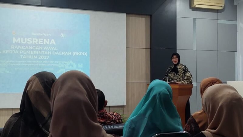 Wali Kota Banda Aceh, Illiza Saaduddin Djamal, membuka Musrena 2026 di Aula Bappeda Kota Banda Aceh, Kamis (27/2/2026). Foto: Dok. Diskominfo Kota Banda Aceh
