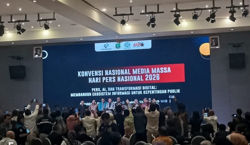 Suasana Konvensi Nasional Media Massa dalam rangka Hari Pers Nasional (HPN) 2026 yang membahas peran pers di tengah perkembangan artificial intelligence (AI) di Provinsi Banten, Selasa (9/2/2026). Foto: Dok. Istimewa 