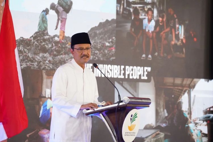 Mensos Saifullah Yusuf saat berkunjung ke Kabupaten Nganjuk, Jawa Timur, Sabtu (28/2/2026)(Dok. Pemkab Nganjuk)