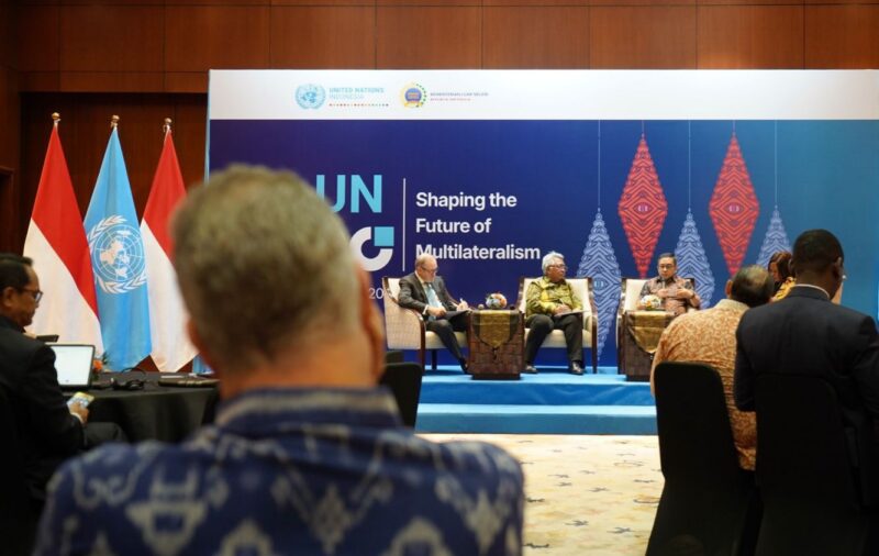 Suasana dialog “UN at 80: Shaping the Future of Multilateralism” yang diselenggarakan oleh Kementerian Luar Negeri Republik Indonesia dan Kantor Koordinator Residen PBB di Indonesia, Jakarta, Rabu (11/3/2026). (Foto : NOA.co.id/HO-Dedy Maryanto/UNIC Indonesia).