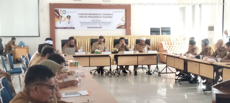 Forum Perangkat Daerah/Lintas Perangkat Daerah untuk penyusunan Rencana Kerja Pemerintah Daerah (RKPD) Tahun 2027. Foto. Dok. Teukunizar/NOA.co.id