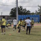 Pemain PSAP sedang berlatih menjelang 8 besar Liga 4 PSSI Aceh di Stadion Blang Paseh Kota Sigli, Kabupaten Pidie, beberapa waktu yang lalu, (Foto.Amir Sagita.NAO.co.id).