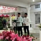 Bupati Aceh Barat Tarmizi didampingi Wakil Bupati Said Fadheil memberikan sambutan dalam acara silaturahmi dan buka puasa bersama bersama penggiat sosial dan pendamping desa di Pendopo Bupati Aceh Barat, Rabu (4/3/2026). Foto: Dok. Pemkab Aceh Barat