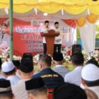 Bupati Aceh Barat Tarmizi SP dan Wakil Bupati Said Fadheil SH memberi kata sambutan saat berkantor sehari di Gampong Drien Sibak, Jumat (6/3/2026). Foto: Dok. Pemkab Aceh Barat