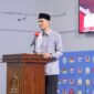 Sekda Aceh, M. Nasir, S.IP, MPA, memberikan sambutan saat menghadiri acara Buka Puasa Bersama KONI Aceh dengan Pelaku Olahraga Aceh, Pelatih, Atlet, dan Anak Yatim, di GOR Persatuan Angkat Berat, Angkat Besi, dan Binaraga Seluruh Indonesia (PABBSI), Banda Aceh, Minggu (8/3/2026). Foto: Dok. Biro Adpim Setda Aceh