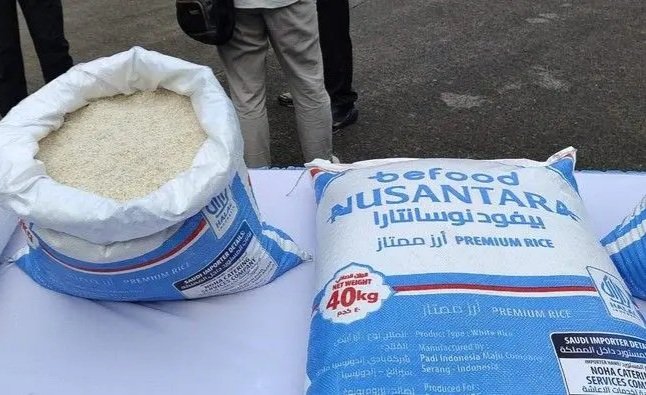 Beras super premium diekspor ke Arab Saudi.Foto: Heri Purnomo/detikcom