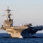 Penampakan kapal induk USS George H.W. Bush milik Angkatan Laut AS yang akan menyusul dua kapal induk lainnya ke kawasan panas Timur Tengah. (Foto: Dok. US Navy)