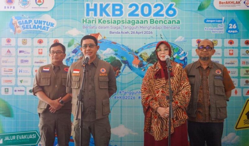 Peresmian sistem Early Warning System (EWS) di Banda Aceh sebagai bagian dari penguatan mitigasi bencana nasional, Minggu (26/4/2026). Foto: Dok. Istimewa 