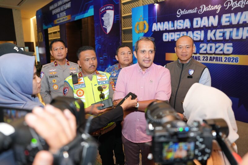 Kegiatan Anev Operasi Ketupat 2026 di Hotel Padma, Semarang, Jawa Tengah, Kamis (23/4/2026).