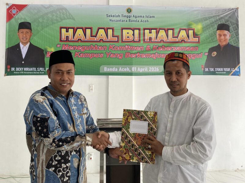 Dr Safwan usai dilantik sebagai Ketua Prodi Study Islam Pasca Sarjana STAI Banda Aceh, Rabu (1/4/2026) (Foto.IST.NOA.co.id)