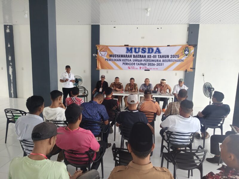 Klub Persimura Beureunuen Kabupaten Pidie, menggelar Musda ke III di salah satu Caffe Beureunuen Kecamatan Mutiara Timur, Selasa (7/4/2026) (Foto.Amir Sagita.NOA.co.id).