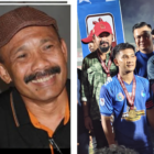 Bupati Pidie, H.Sarjani Abdullah, Ketua Umum PSAP Sigli, Amat Tong dan penyerahan piala Juara Liga 4 Zona Aceh di Stadion Blang Paseh Kota Sigli Kabupaten Pidie, Sabtu (11/4/2026) (Foto.Amir Sagita.NOA.co.id).