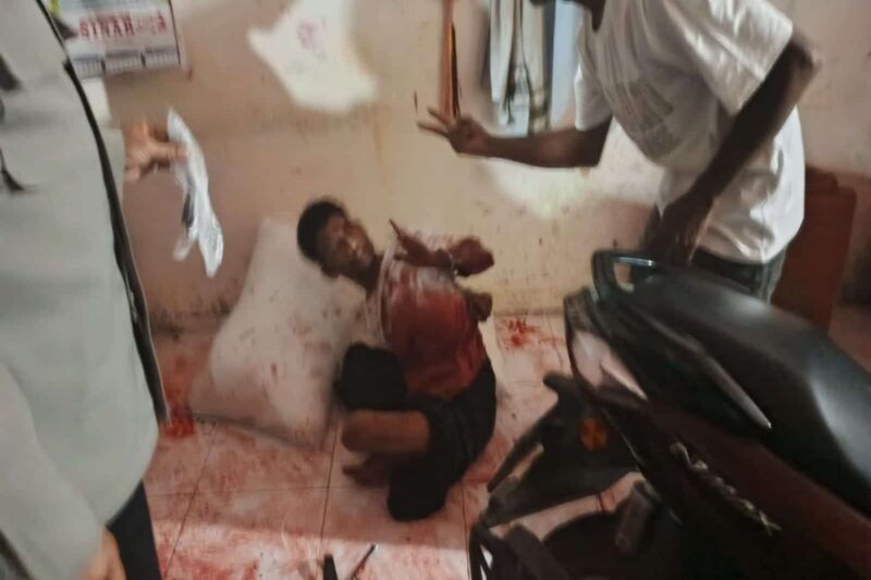 Pelaku berinsial A (24), seorang pria tuna rungu-wicara yang menyerang ibu dan anak menggunakan pisau. Dok. Polres Aceh Utara