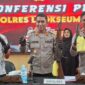 Konferensi pers terkait Polres Lhokseumawe berhasil mengungkap kasus kepemilikan senjata api ilegal. Dok. Ist